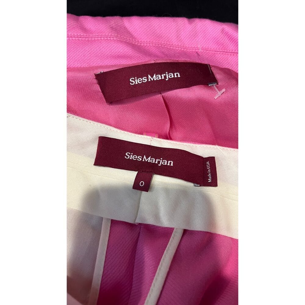 SIES MARJAN PINK SATIN TUXEDO SUIT - Picture 13 of 13